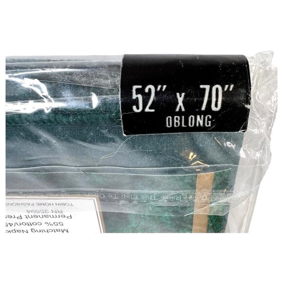 Holiday Tobin Harvest Oblong Tablecloth 52" X 70" Golden Harvest Green Autumn - Picture 4 of 6